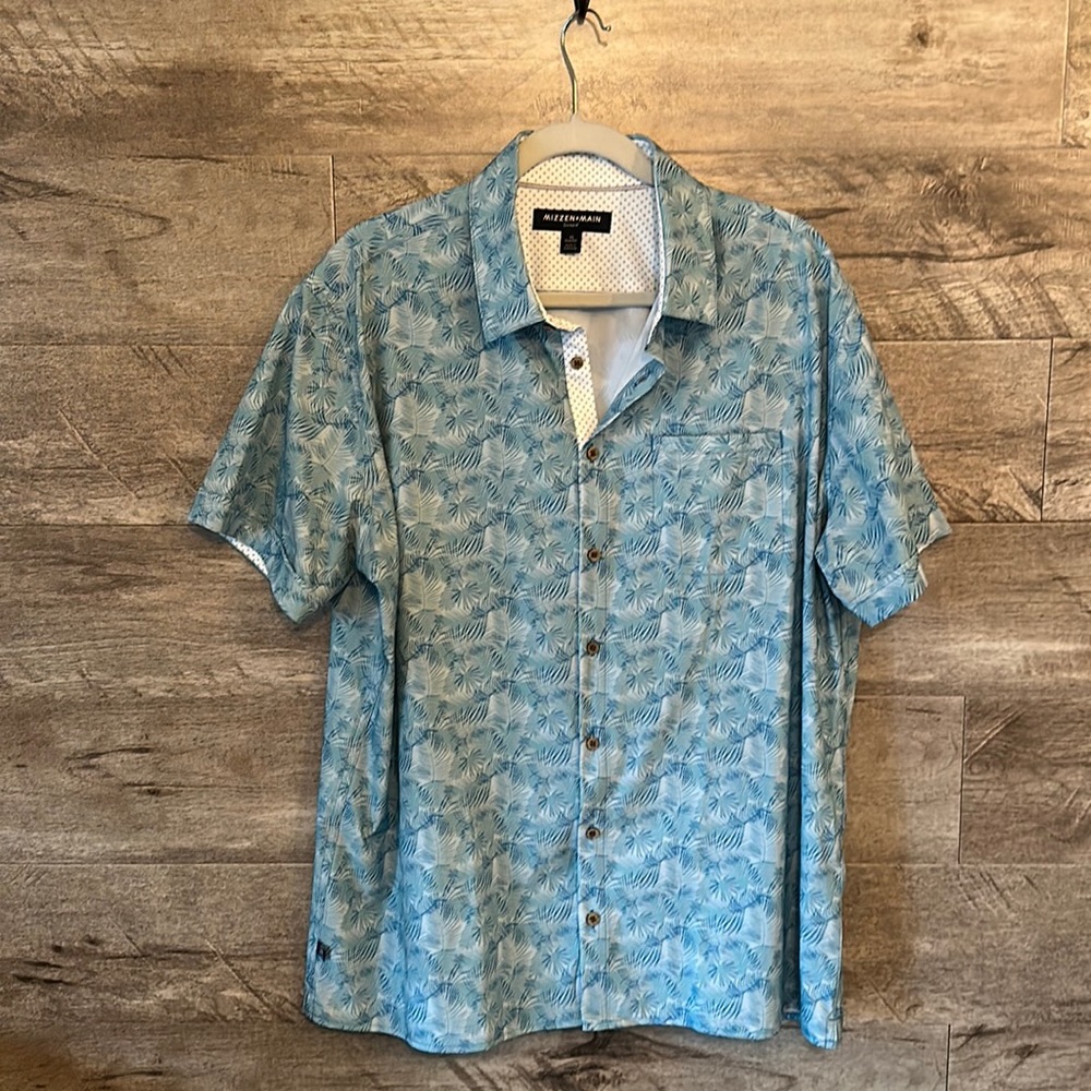 MIZZEN+MAIN XL Classic Fit Leeward Short Sleeve Island Oasis Print